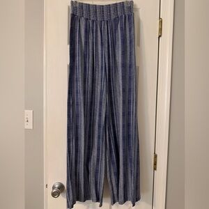 Lascana Wide Leg Blue & White Pants